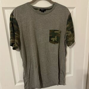Men’s Grey and Camo pocket shirt